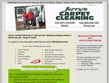 Tablet Screenshot of jerryscarpetcleaning.com